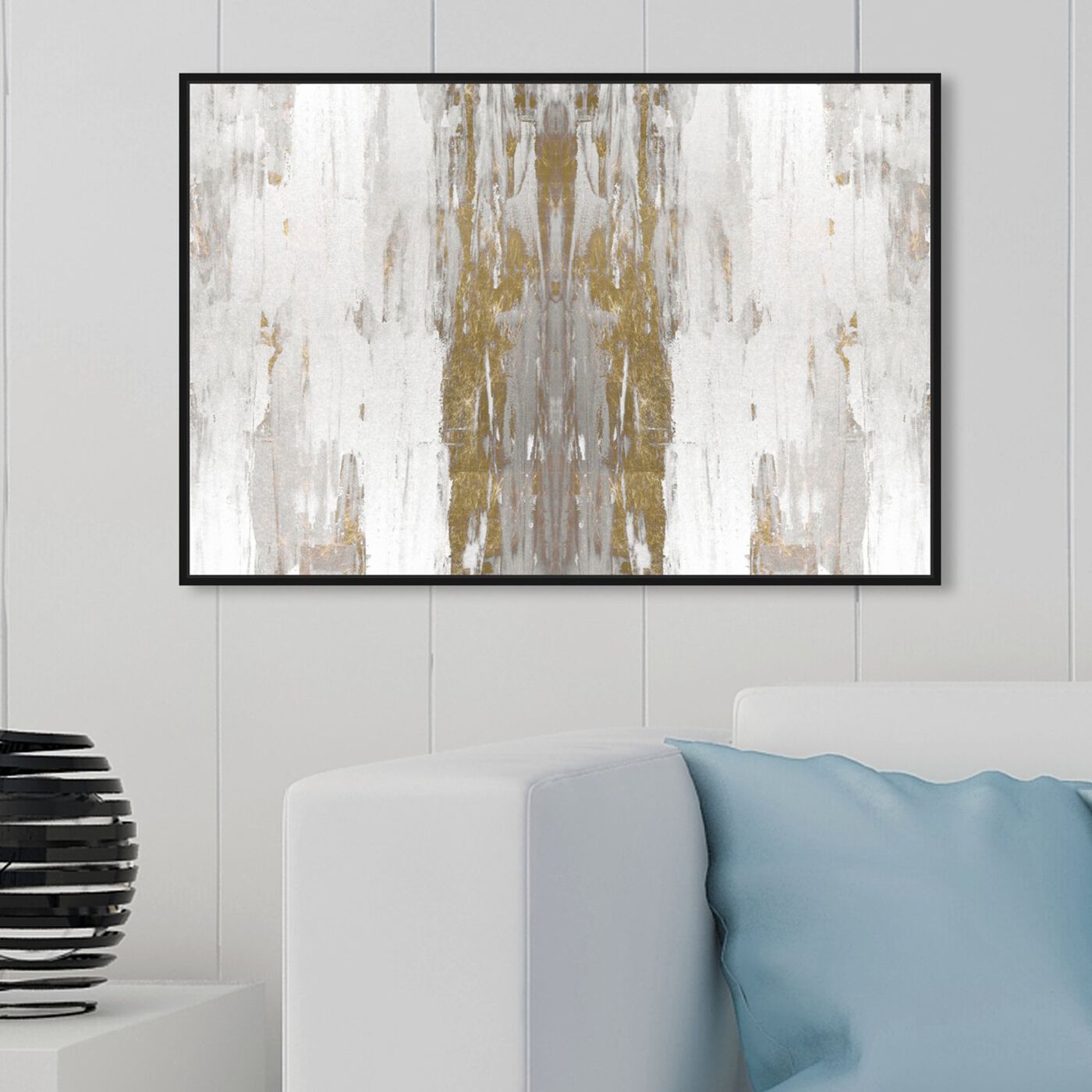 Hanging view of Sensation White featuring abstract and paint art.