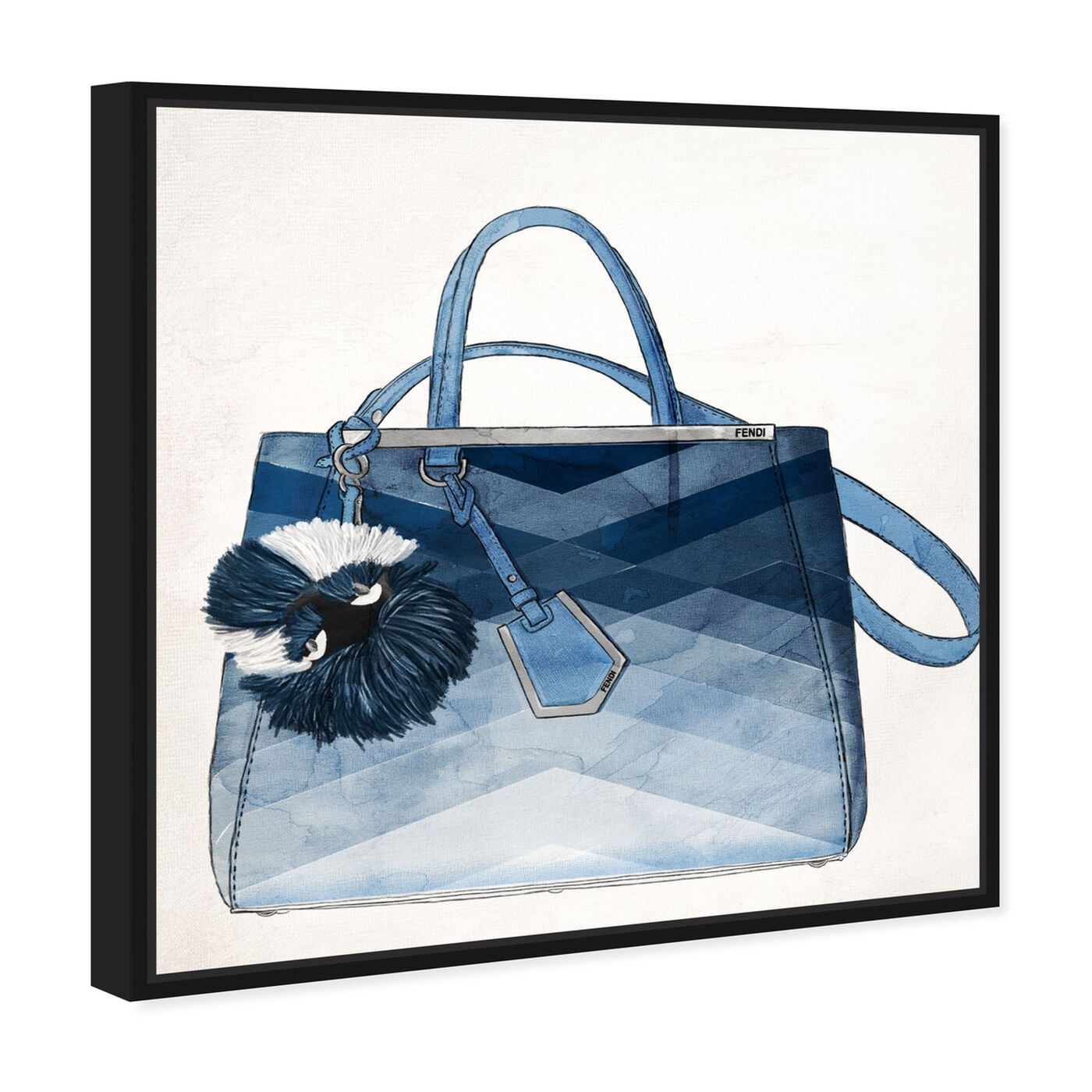 Angled view of Oh My Gosh It's Blue featuring fashion and glam and handbags art.