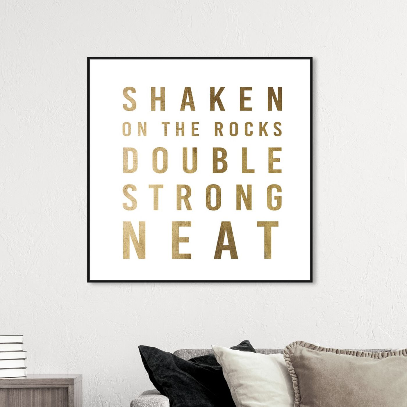 Hanging view of Different Ways To Drink Gold featuring typography and quotes and motivational quotes and sayings art.