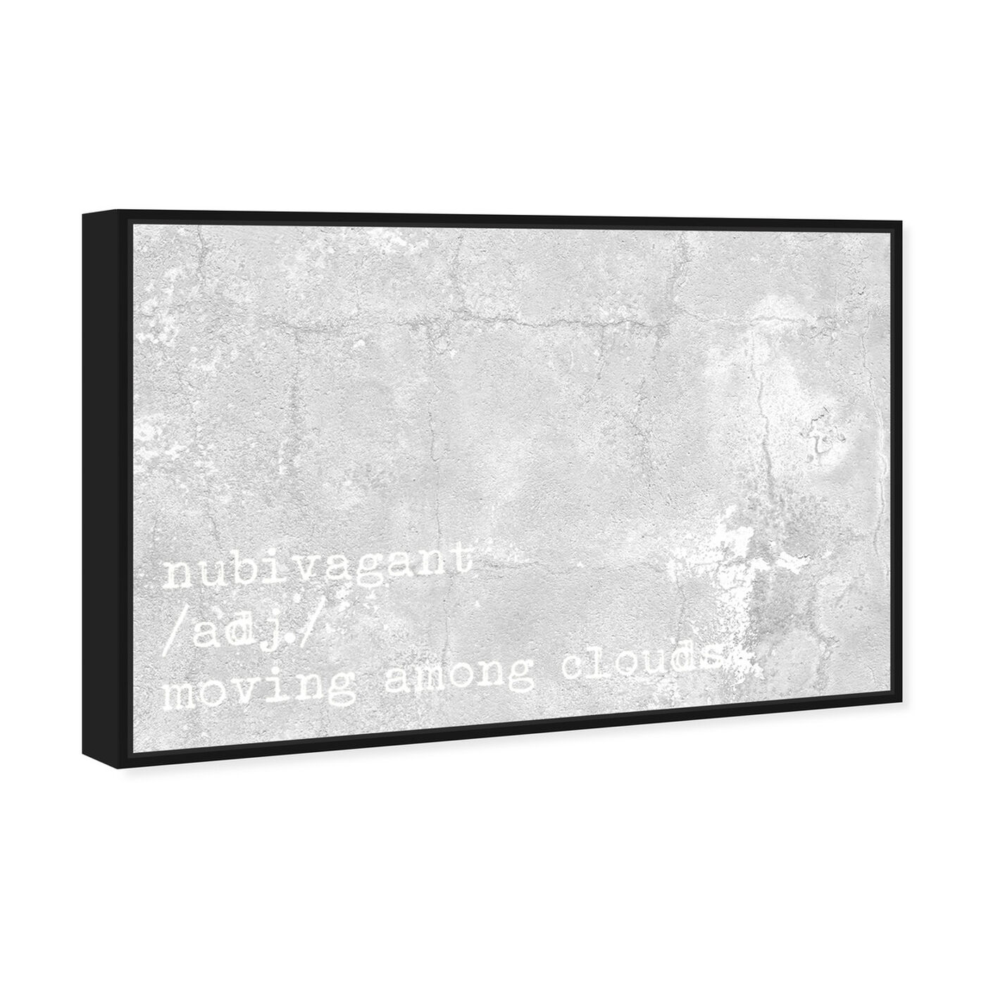 Angled view of Moving Among Clouds featuring typography and quotes and quotes and sayings art.
