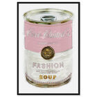 Front view of Fashion Soup Pink featuring fashion and glam and soup can art. image number null