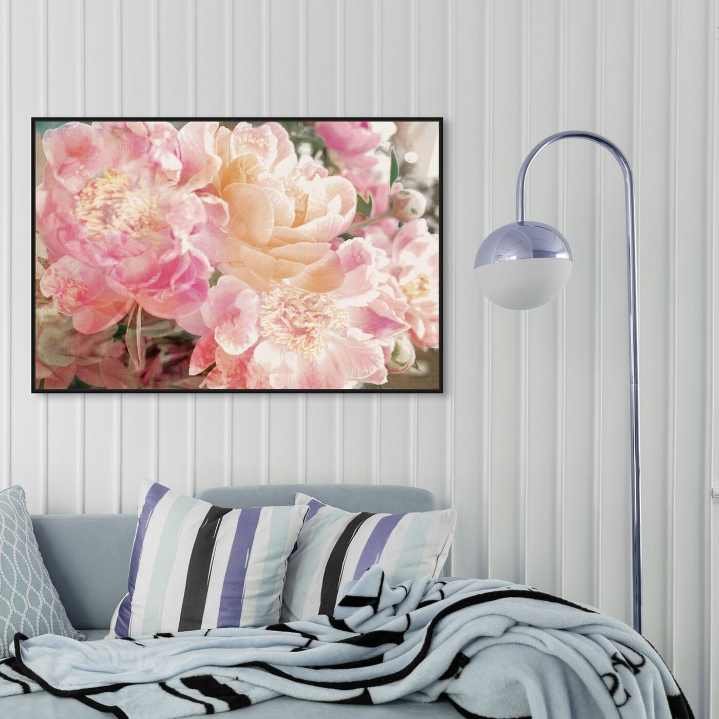 Hanging view of Peonies Know featuring floral and botanical and florals art.