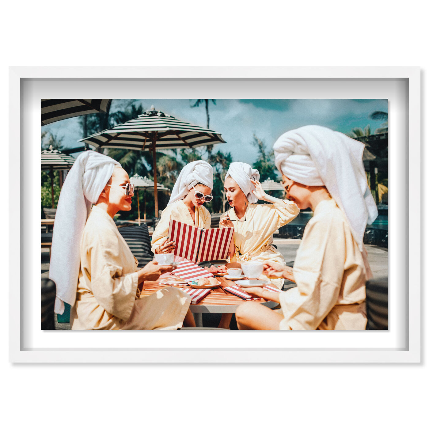 Ladies who Brunch and Launch - Displayed in a shadowbox