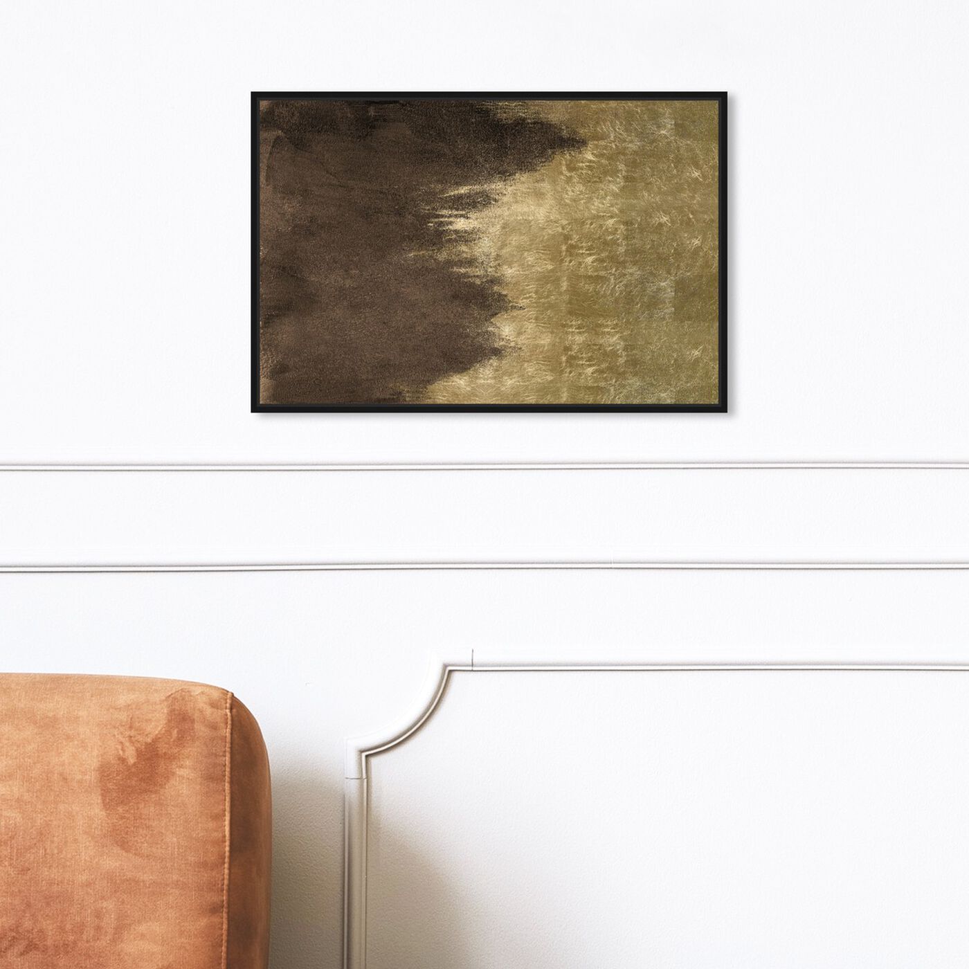 Hanging view of Light Symphony in Brown featuring abstract and paint art.