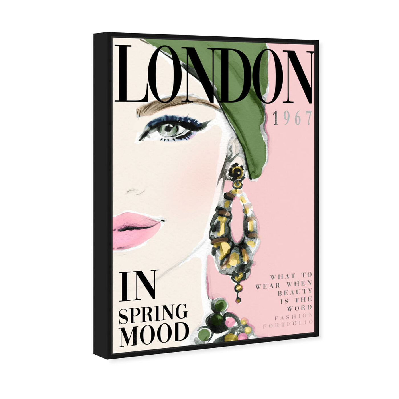 Angled view of Cover London Watercolor featuring advertising and publications art.