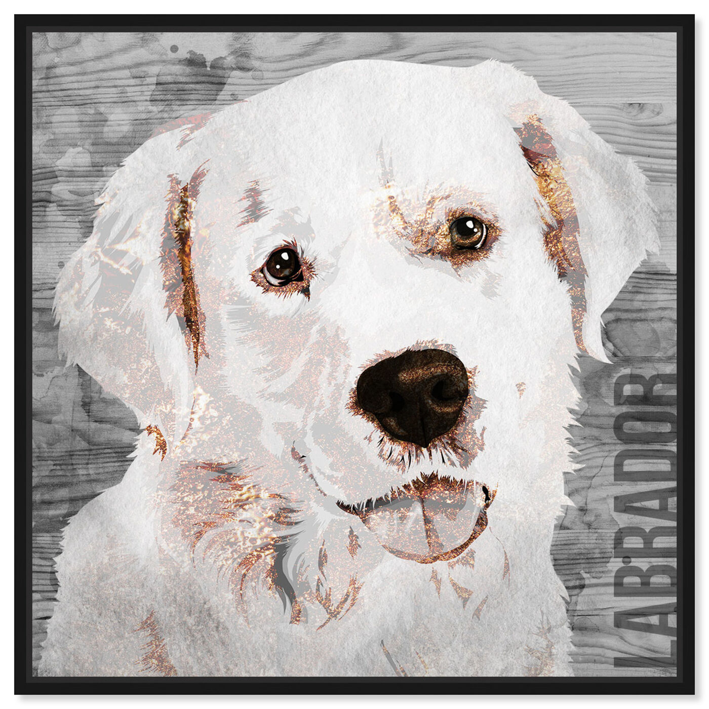 Front view of Love my Labrador featuring animals and dogs and puppies art.