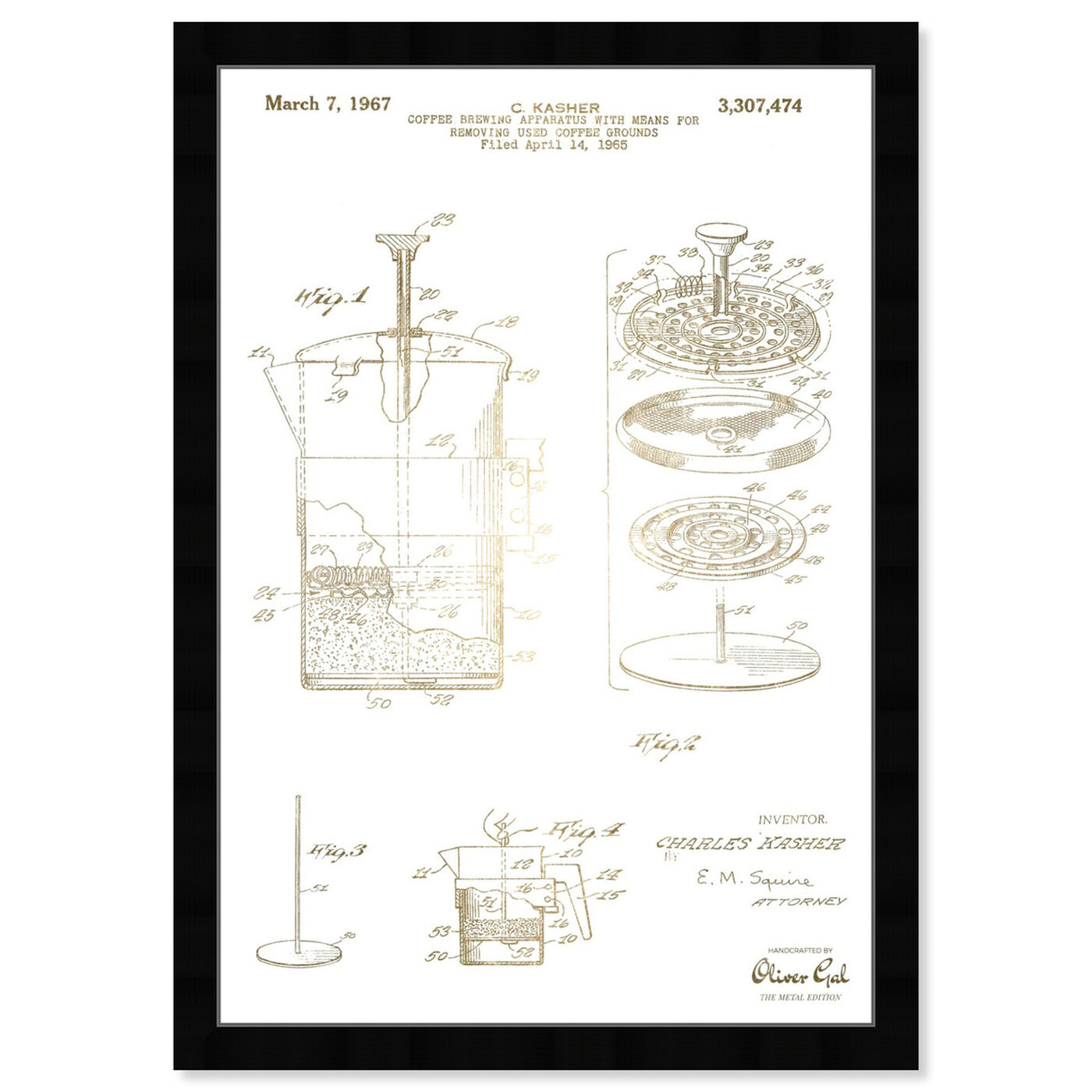 Front view of Coffee Brewing Apparatus 1967 featuring drinks and spirits and coffee art.