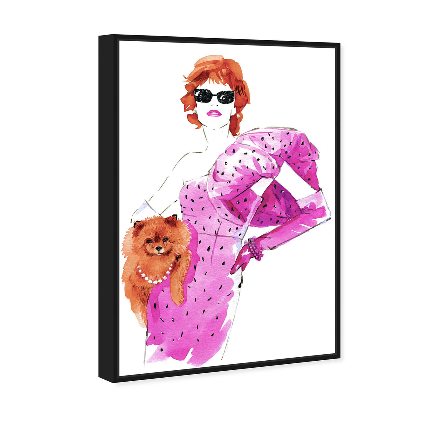 Angled view of Auburn Madame and Pooch featuring fashion and glam and dress art.