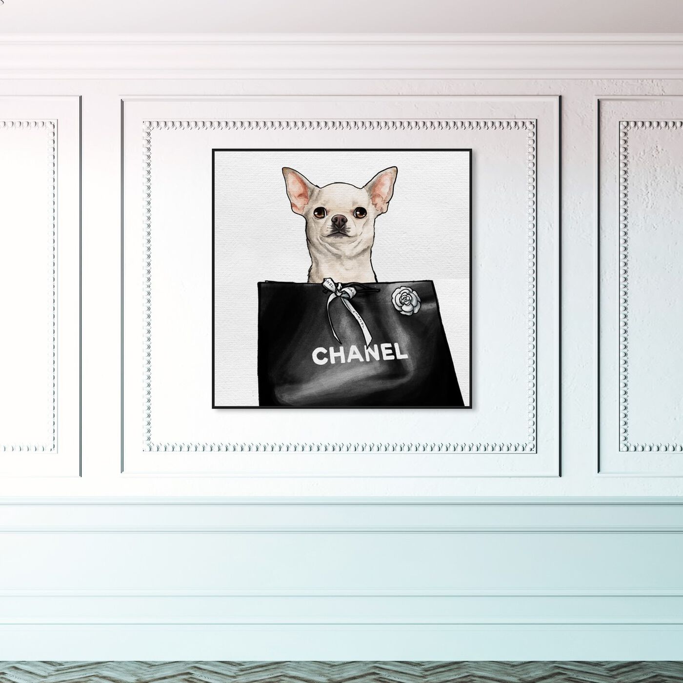 Hanging view of Chihuahua Glam featuring animals and dogs and puppies art.