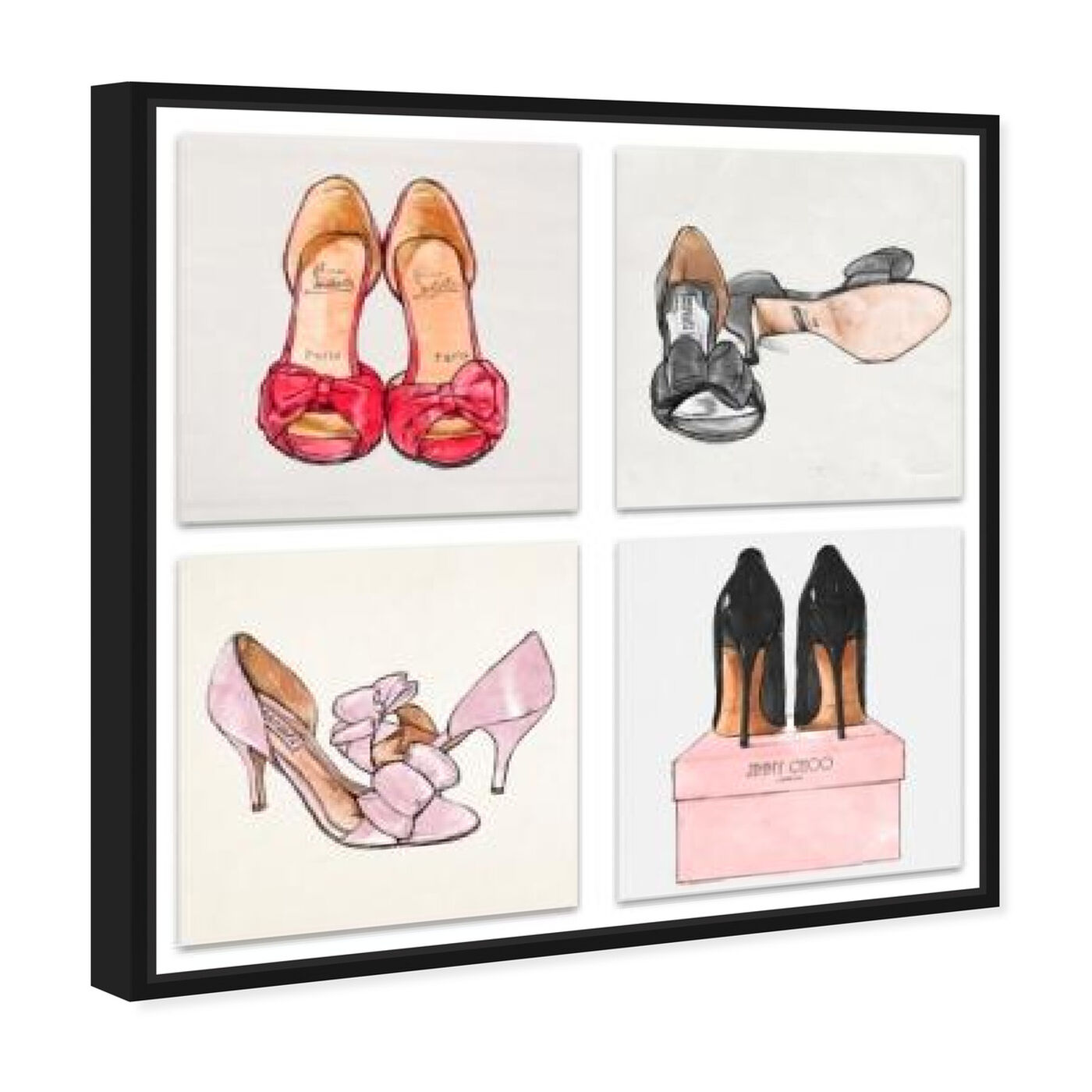 Angled view of My Shoes - Set of 4 featuring fashion and glam and shoes art.