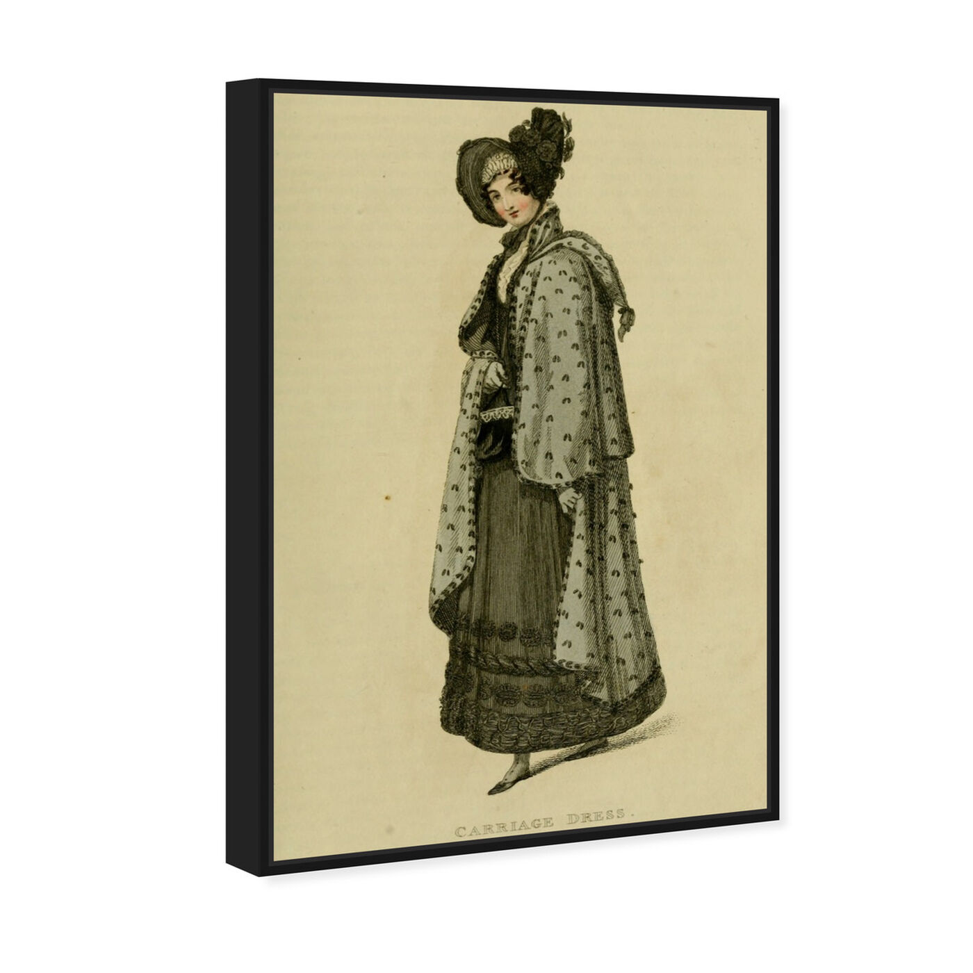 Angled view of Carriage Dress - The Art Cabinet featuring fashion and glam and dress art.