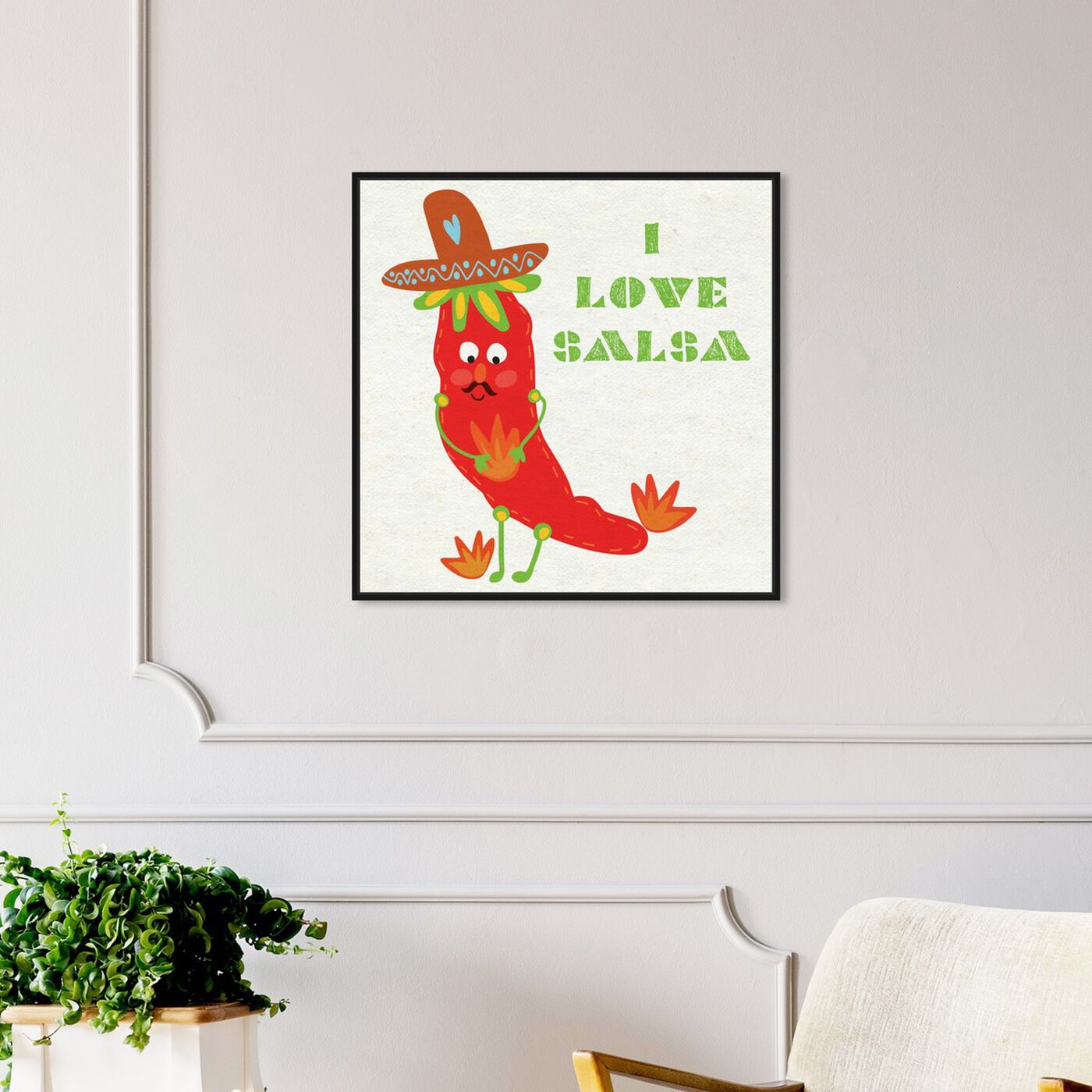 Hanging view of Jalapeno Salsa featuring typography and quotes and family quotes and sayings art.