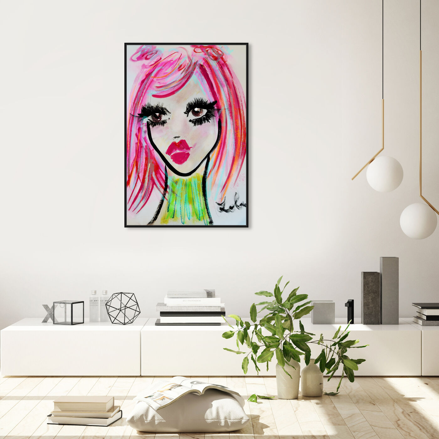Hanging view of Diana featuring fashion and glam and portraits art.