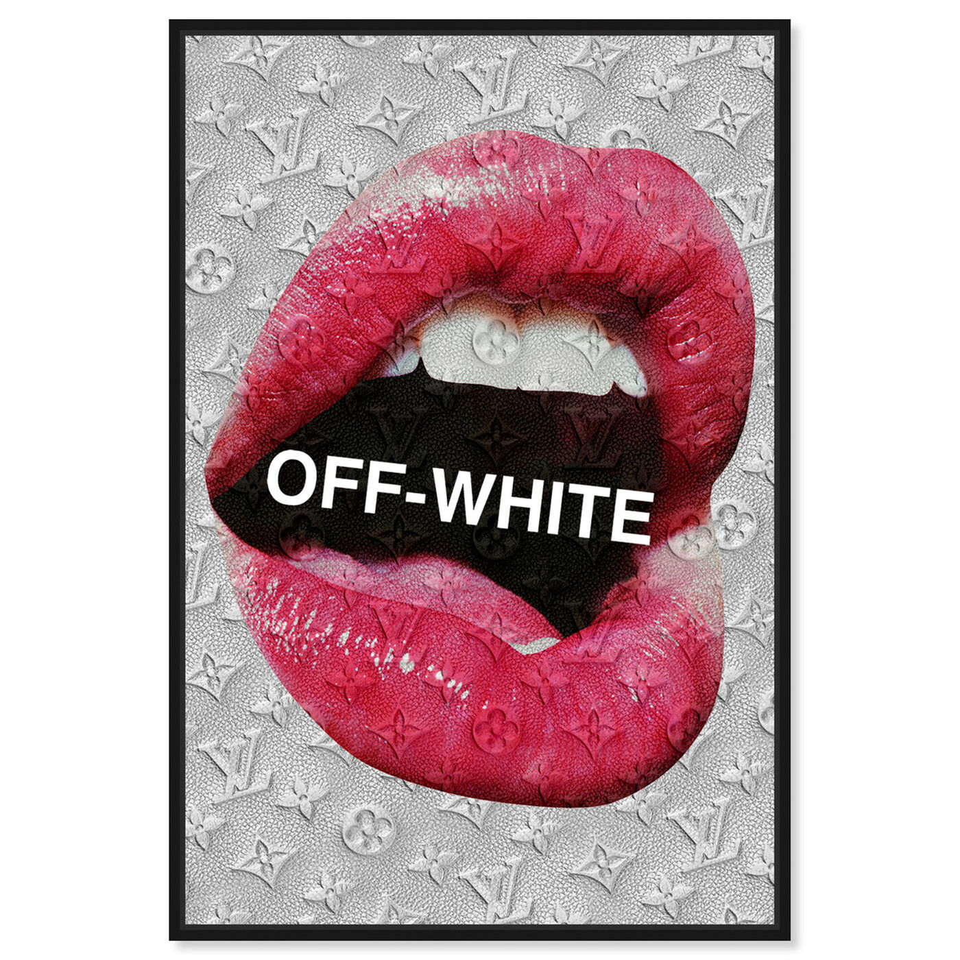 Front view of OFF Lips featuring fashion and glam and lips art.