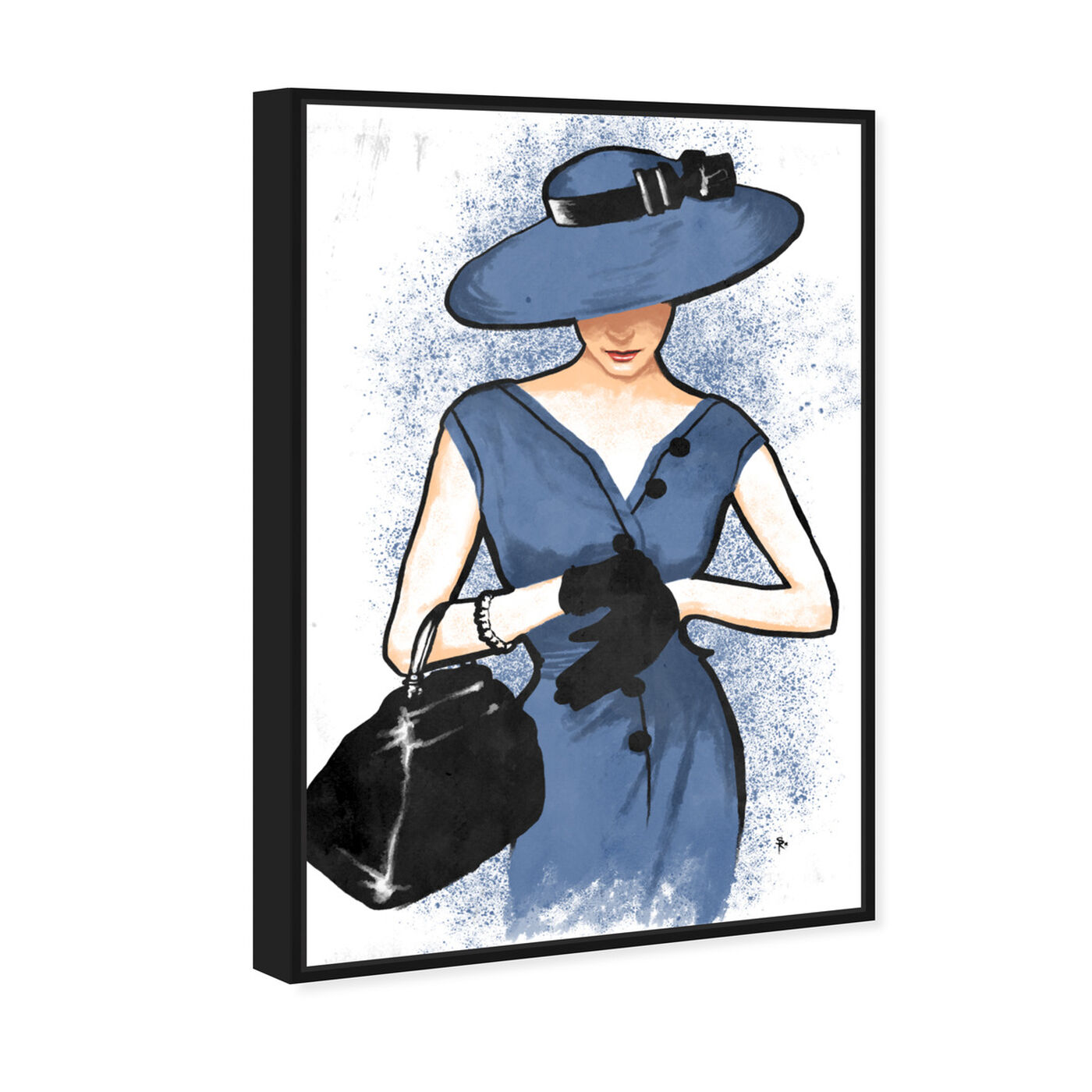 Angled view of Lady in Blue featuring fashion and glam and outfits art.