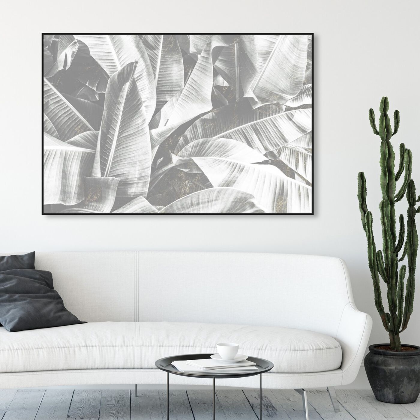 Hanging view of Banana Leaf Light featuring floral and botanical and botanicals art.