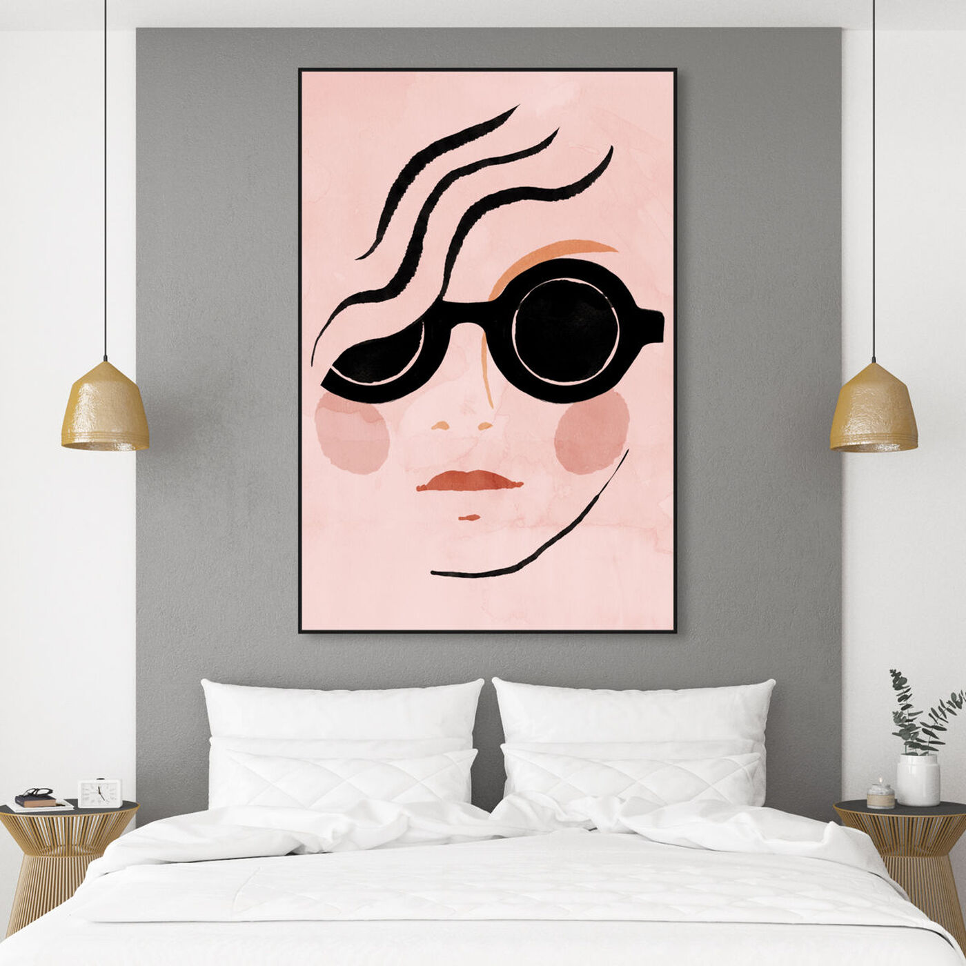 Peach Girl  Fashion and Glam Wall Art by Oliver Gal