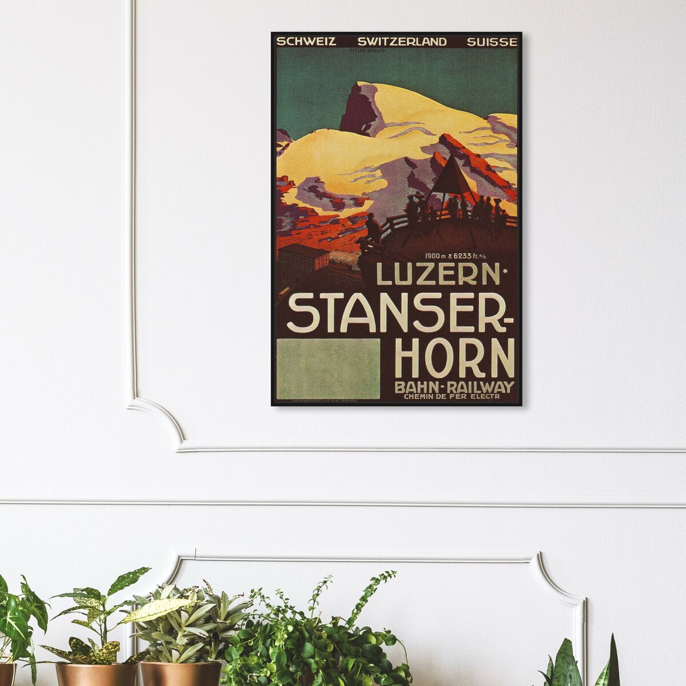 Hanging view of Stanser Horm featuring advertising and posters art.