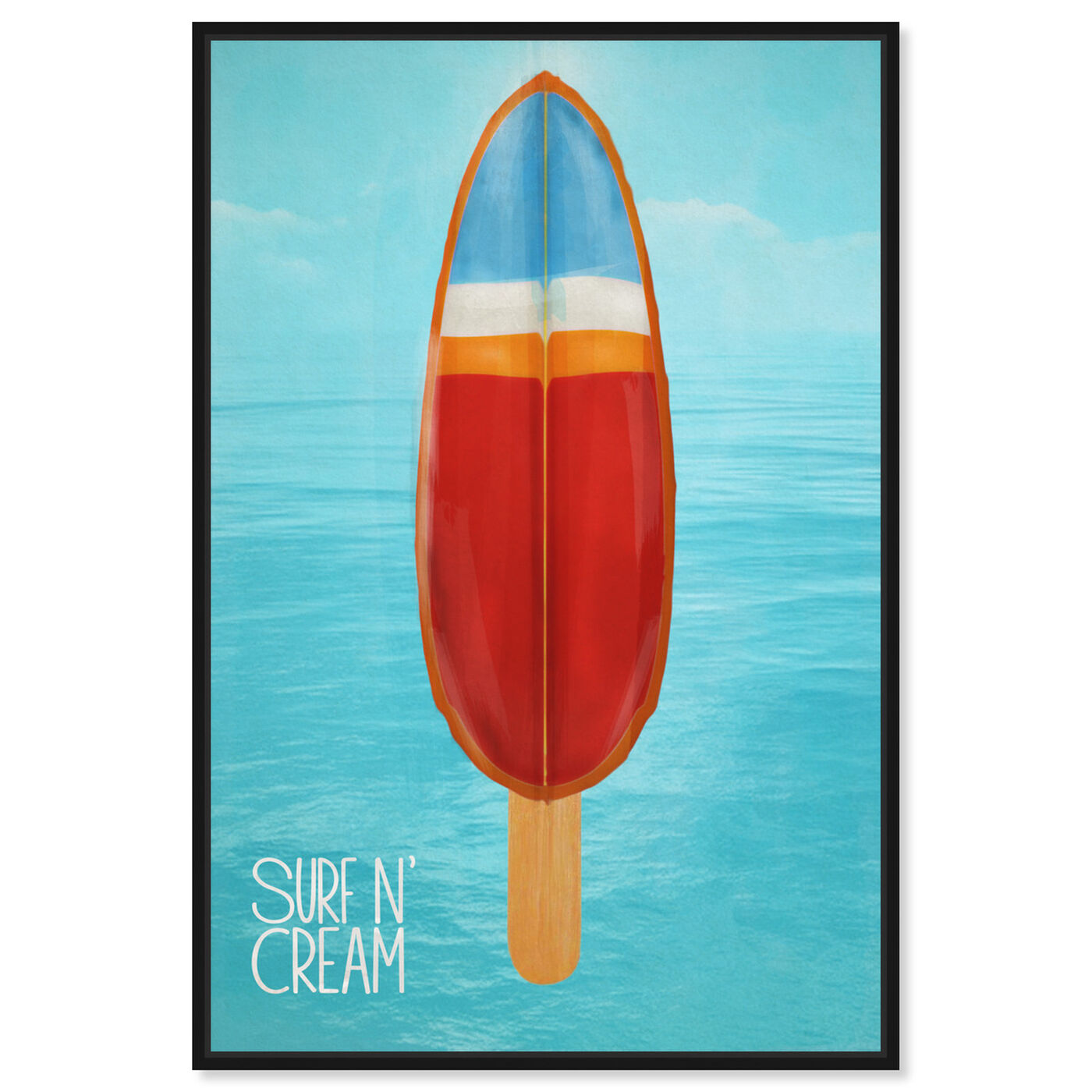 Front view of Surf N' Cream featuring nautical and coastal and nautical sports art.