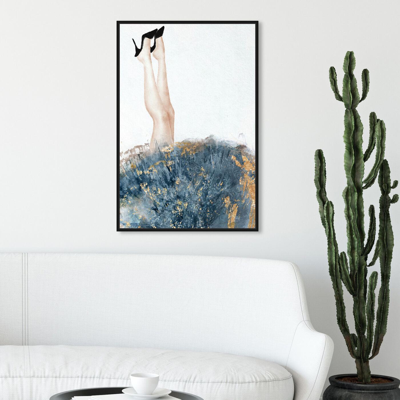 Hanging view of Head Over Heels Bluestone featuring fashion and glam and shoes art.