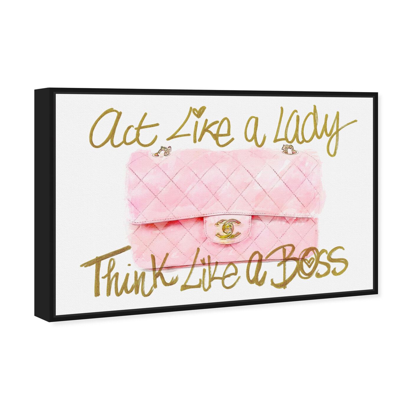 Angled view of Like A Lady Boss featuring typography and quotes and empowered women quotes and sayings art.