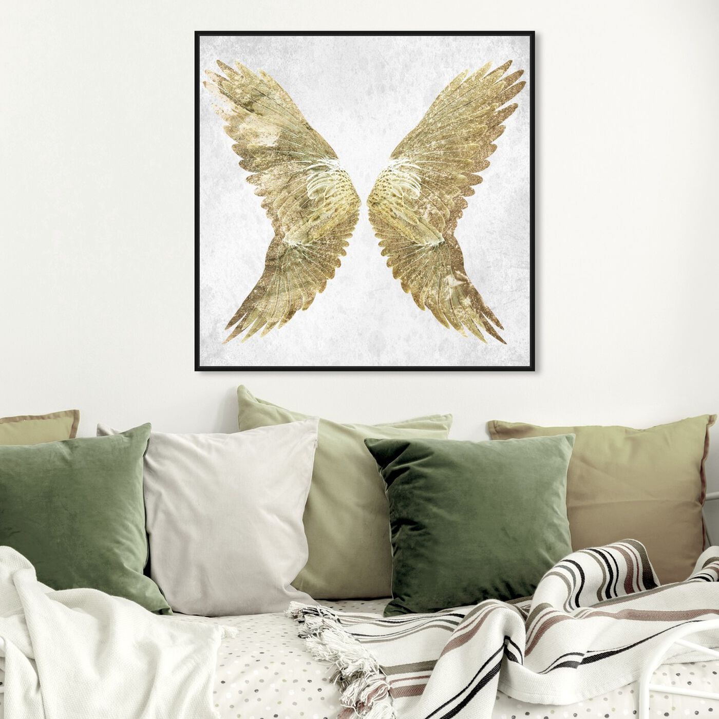Hanging view of Flying Wings featuring fashion and glam and feathers art.