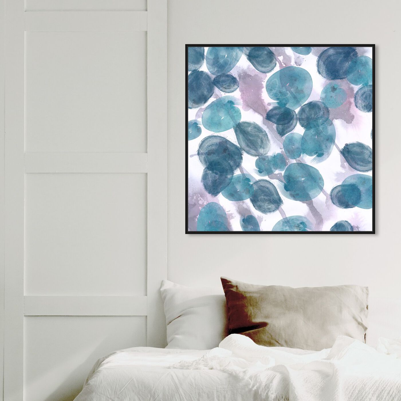 Hanging view of Bubbles featuring abstract and paint art.