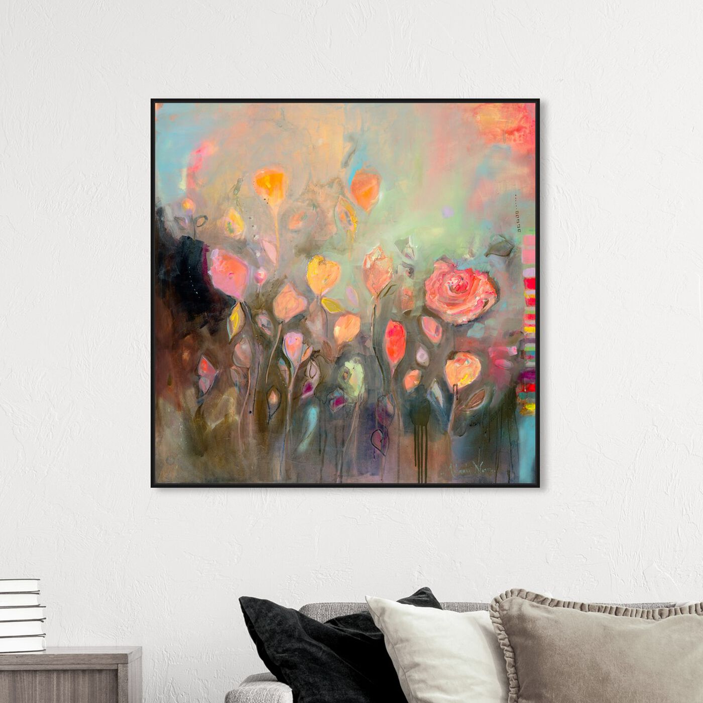 Hanging view of Eternal State of Mind by Michaela Nessim Canvas Art featuring abstract and paint art.