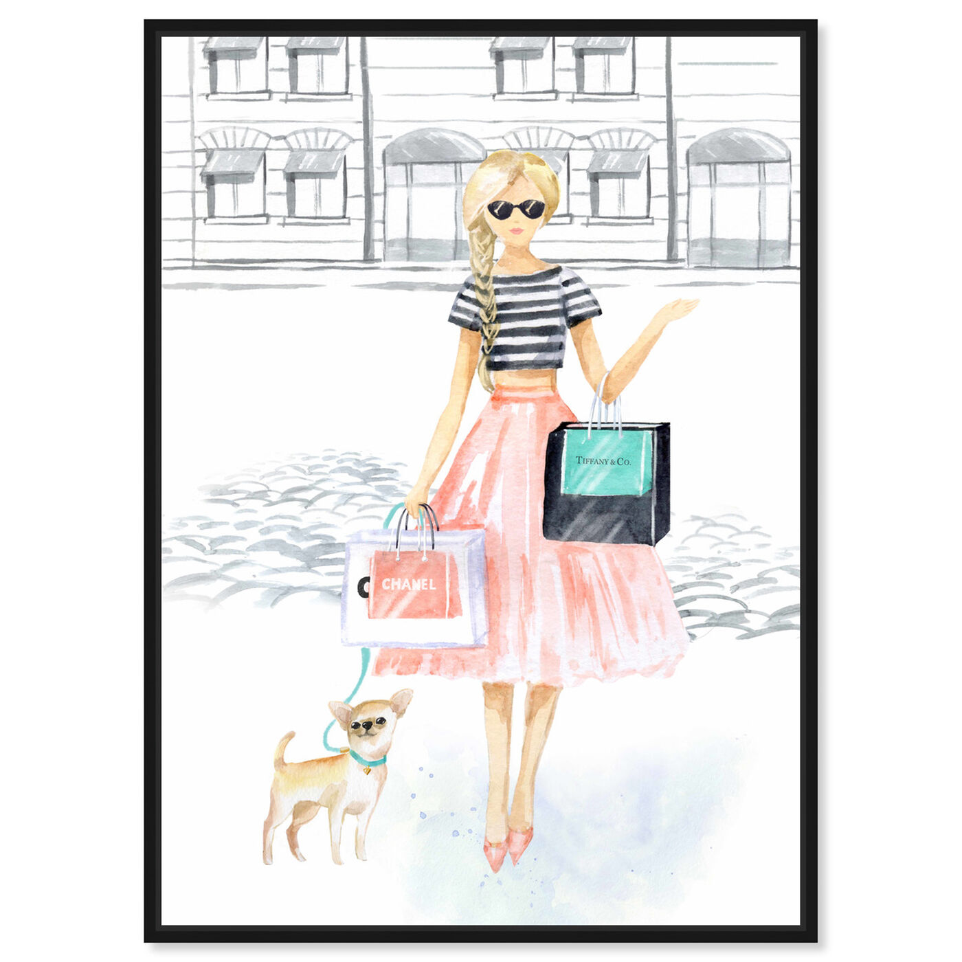 Glam Girl de paseo  Fashion and Glam Wall Art by Oliver Gal