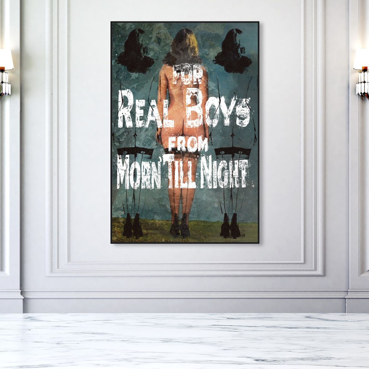 Hanging view of For Real Boys featuring holiday and seasonal and holidays art.