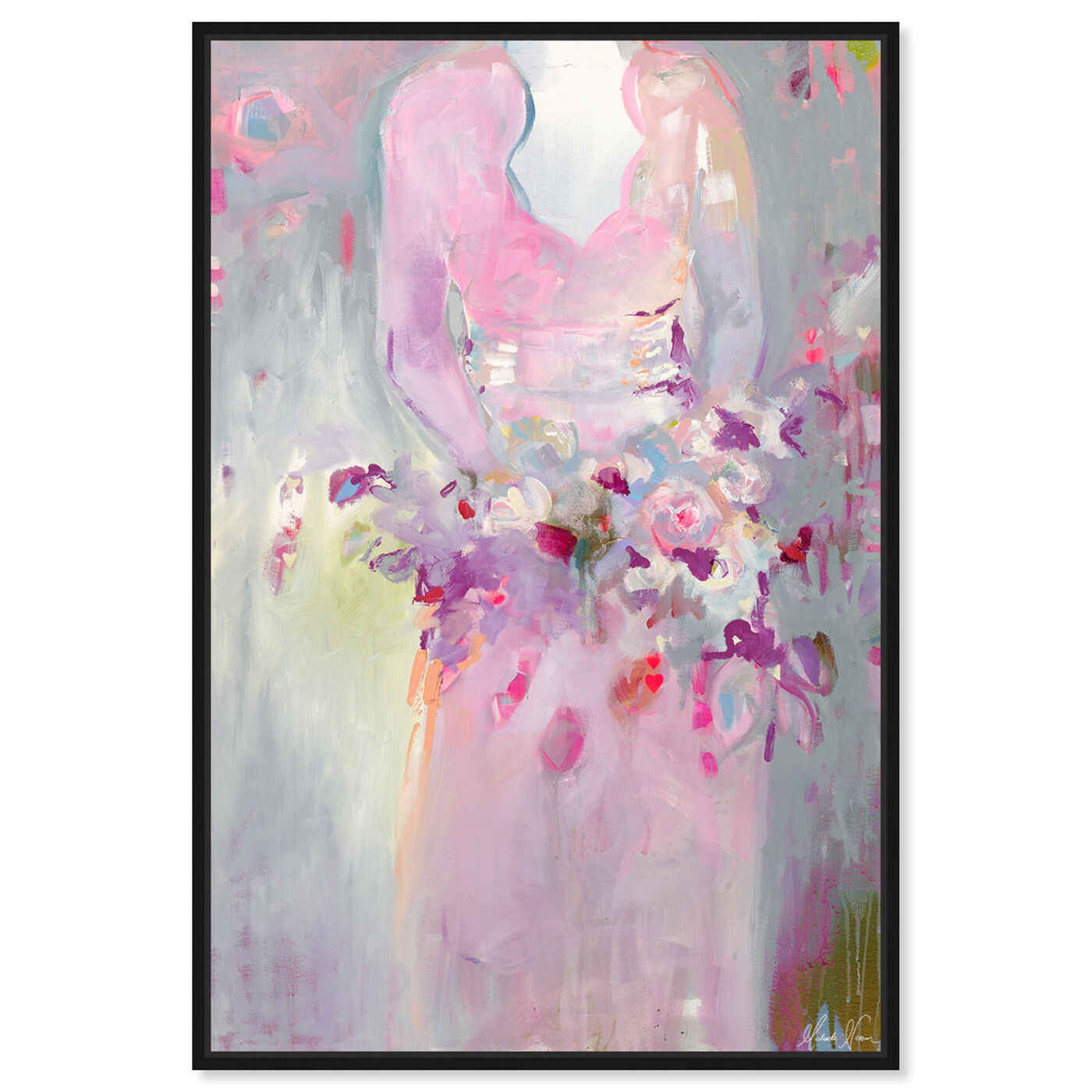 Front view of Marry Me by Michaela Nessim Canvas Art featuring floral and botanical and florals art.