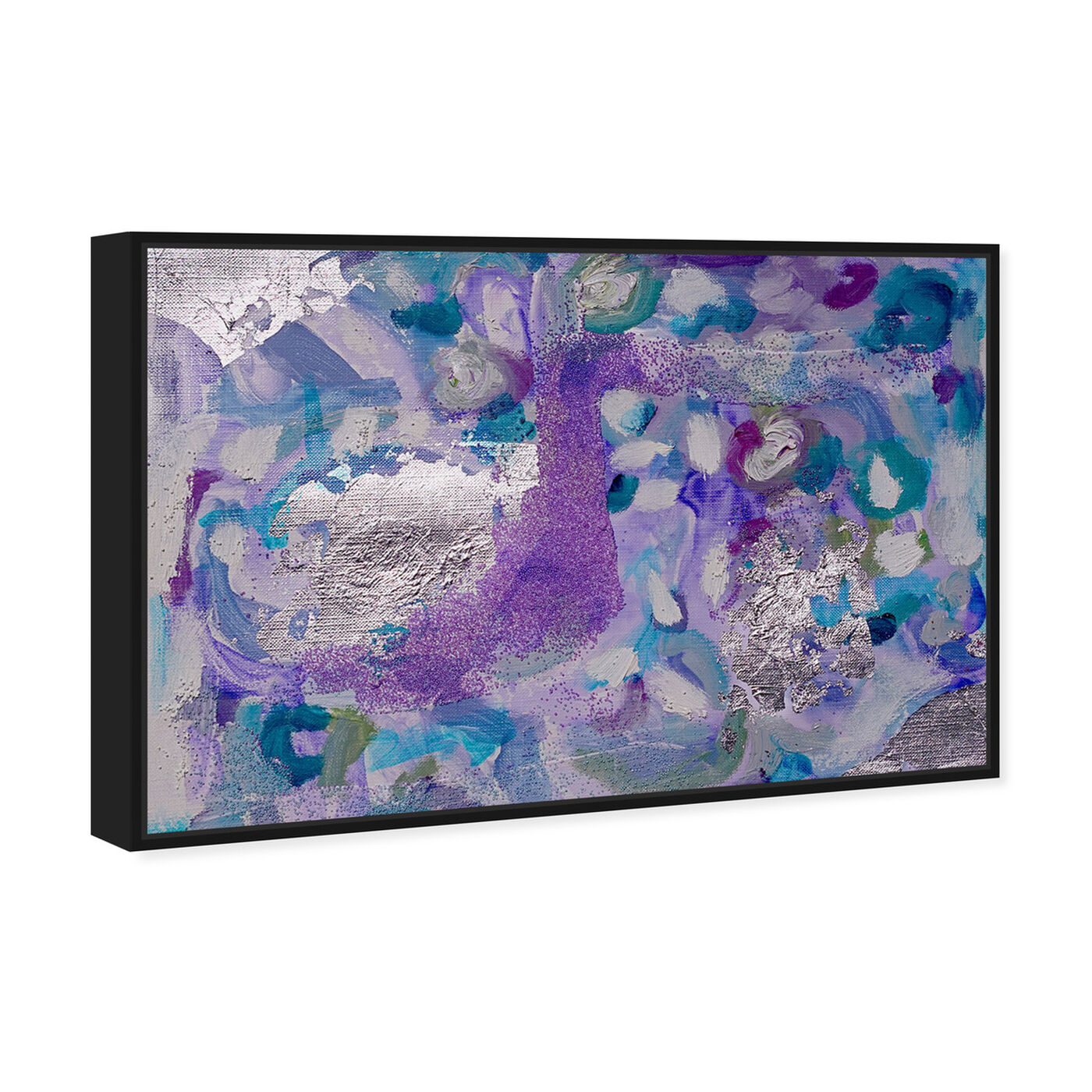 Angled view of Lilac Lining by Tiffany Pratt featuring abstract and paint art.