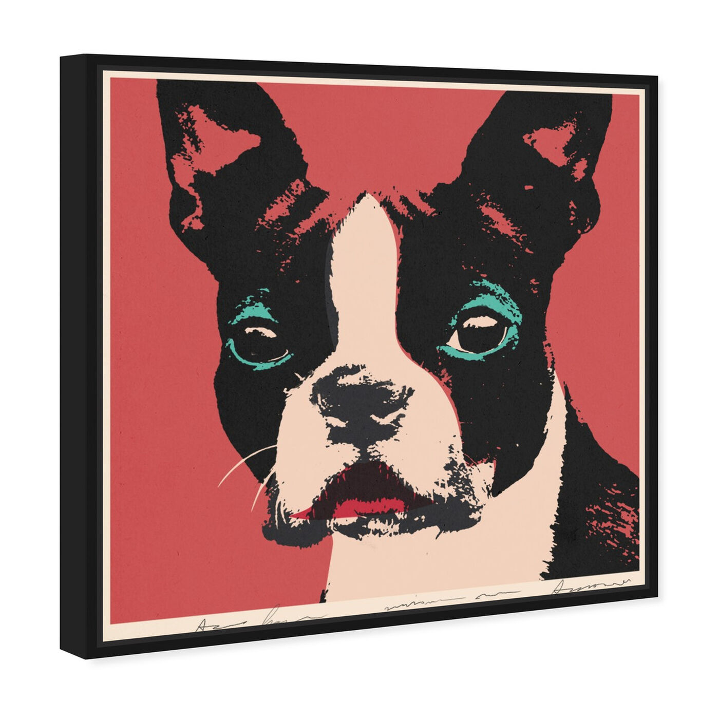 Angled view of Doggy Warhol featuring animals and dogs and puppies art.