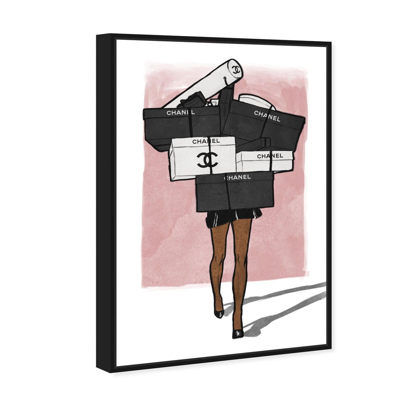 Angled view of French Boxes Overload Blush featuring fashion and glam and lifestyle art.
