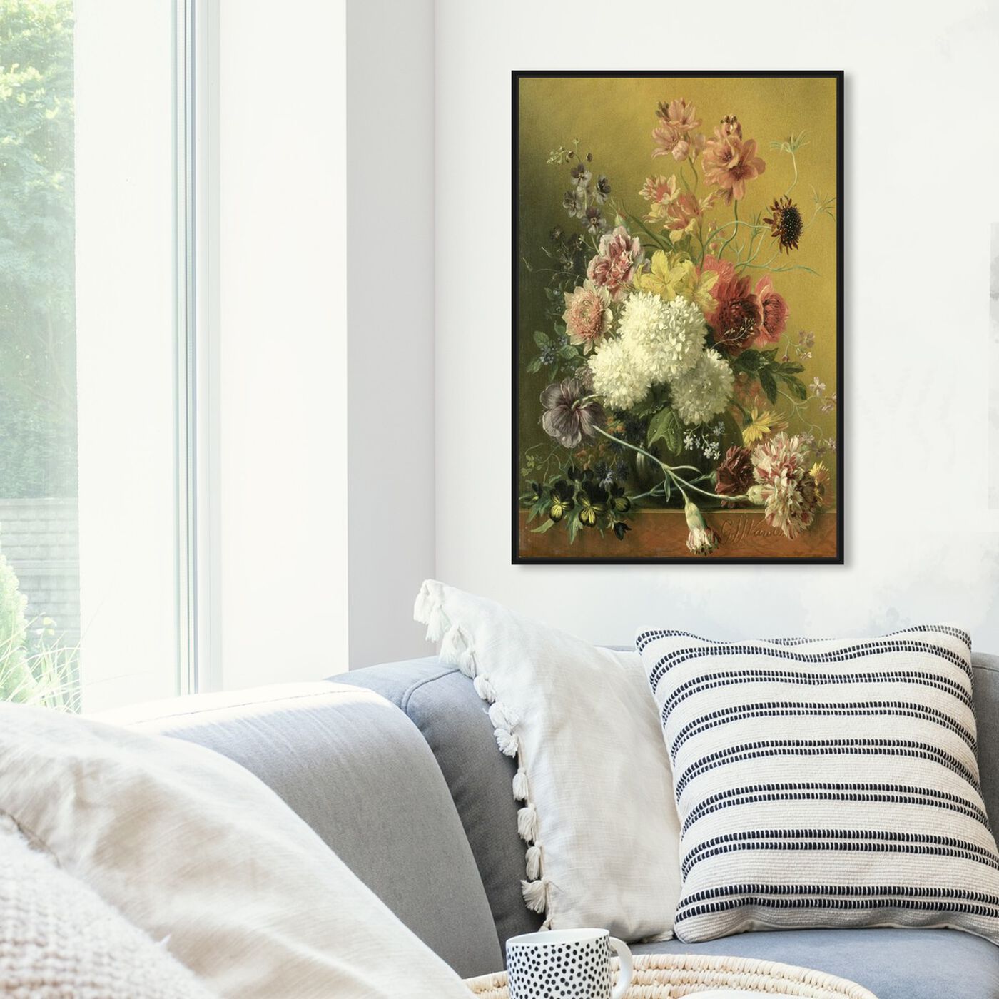 Hanging view of Flower Arrangement - The Art Cabinet featuring classic and figurative and french décor art.