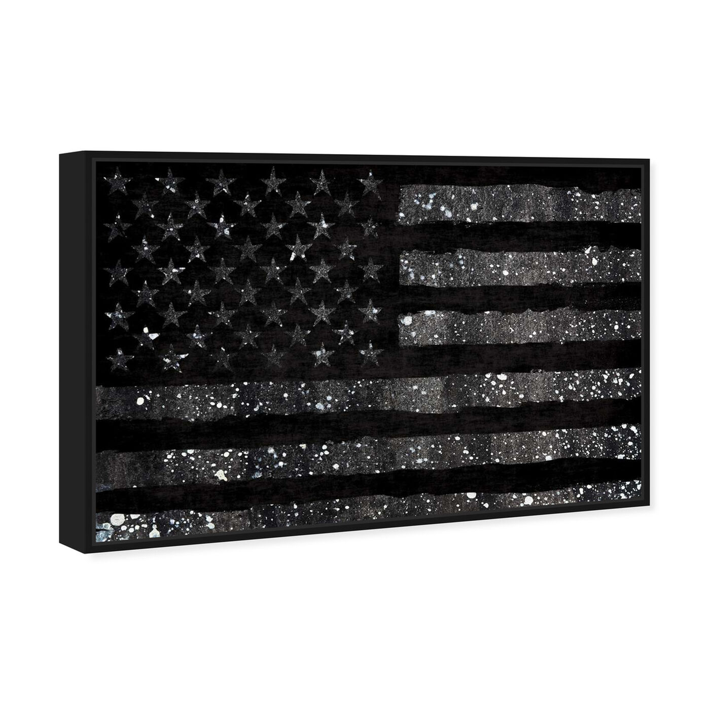 Angled view of Rocky Freedom Dark featuring americana and patriotic and us flags art.