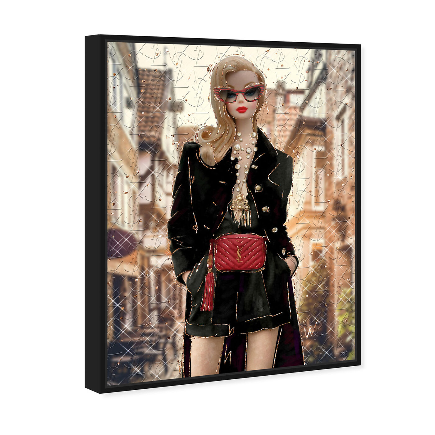Angled view of Out For A Stroll featuring fashion and glam and dolls art.