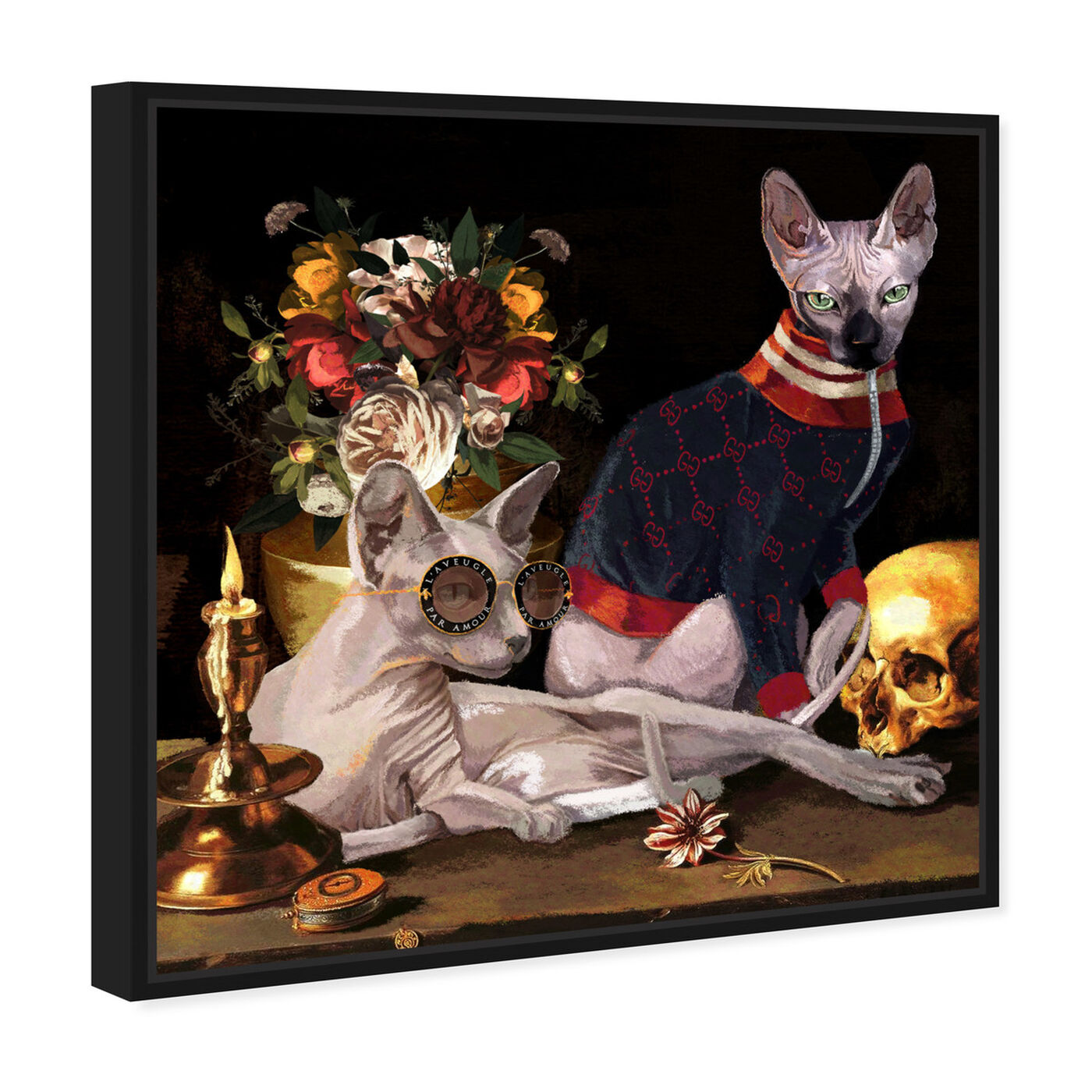 Angled view of Vanitas Icons featuring animals and cats and kitties art.