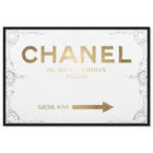 Front view of Couture Road Sign Rococo Gold featuring fashion and glam and road signs art. image number null