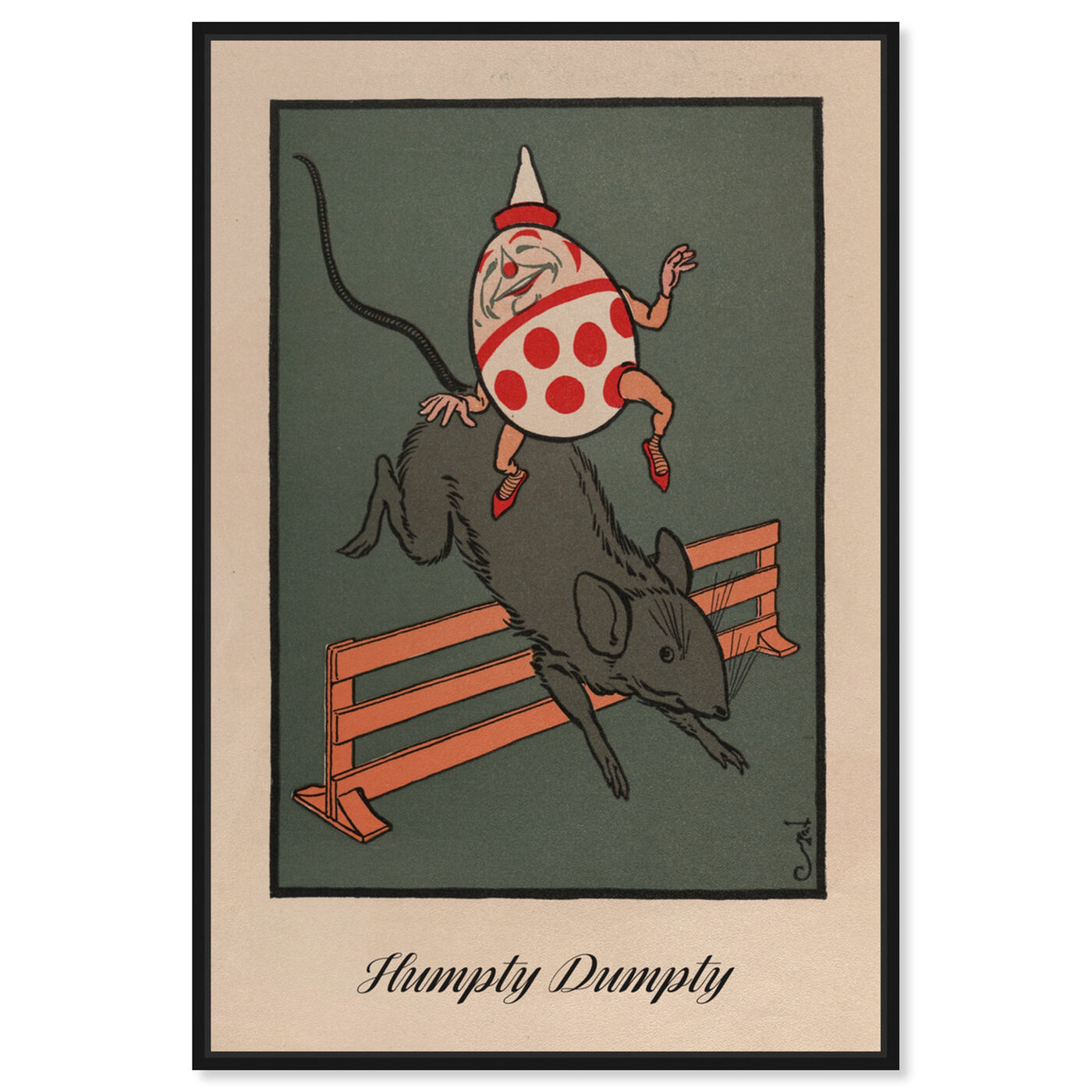 Front view of Humpty Dumpty featuring fantasy and sci-fi and fairy tales art.