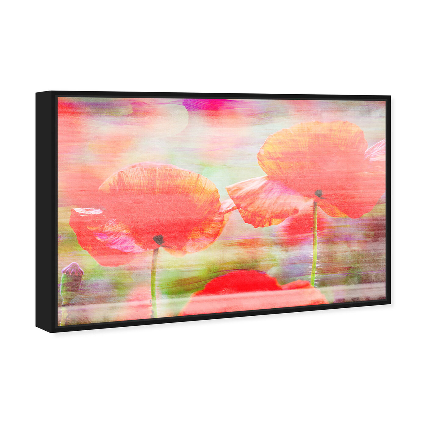 Angled view of Poppy Bloom featuring floral and botanical and florals art.