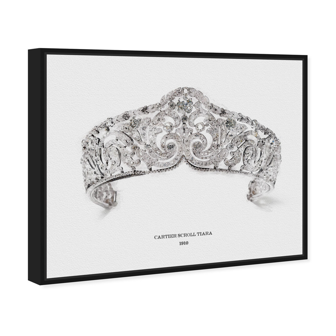 Angled view of Scroll Tiara 1910 featuring fashion and glam and jewelry art.