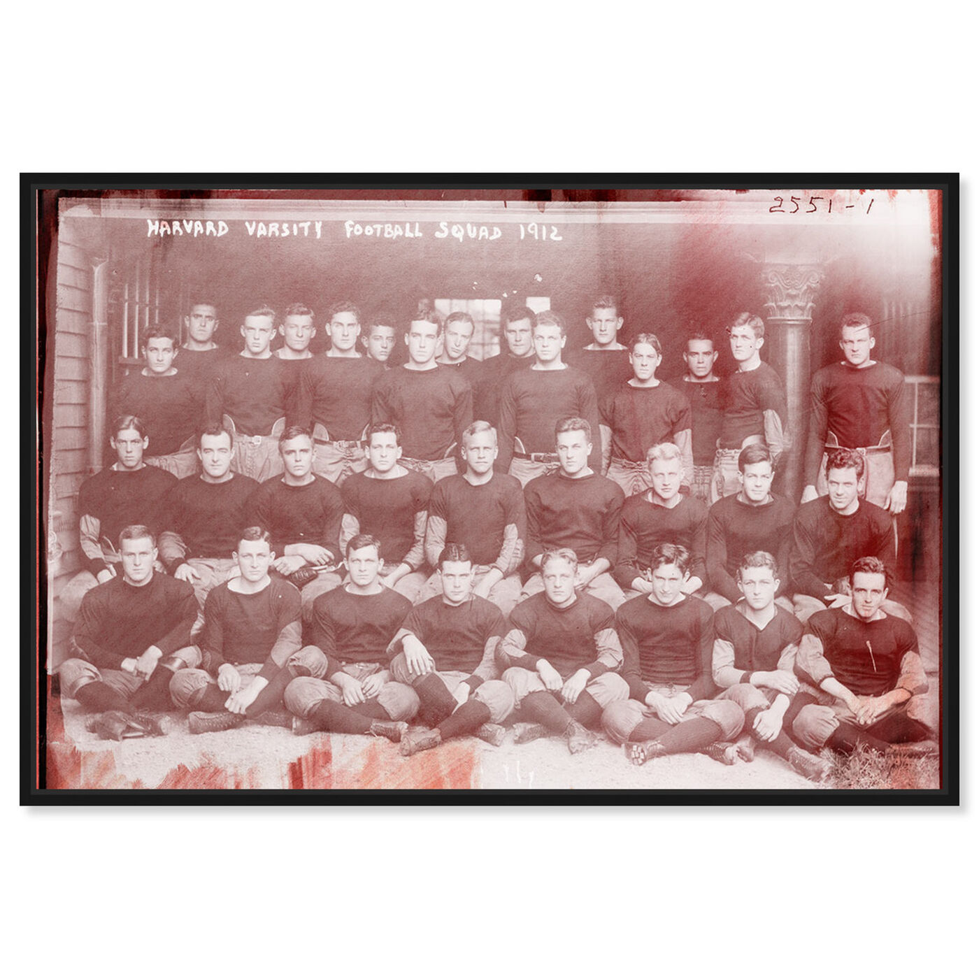 Front view of Harvard Varsity Squad 1912 featuring education and office and education art.