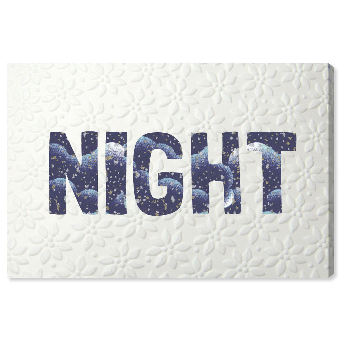 Front view of Night Blue featuring typography and quotes and quotes and sayings art.