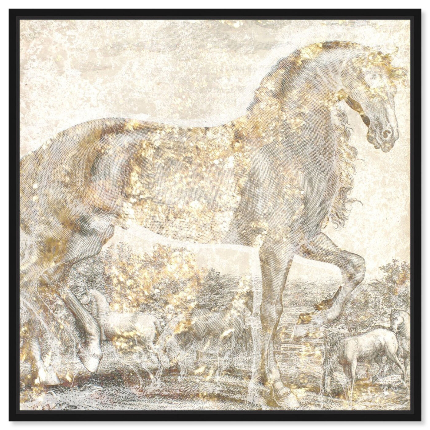 Front view of Brilliant Equestrian featuring animals and farm animals art.