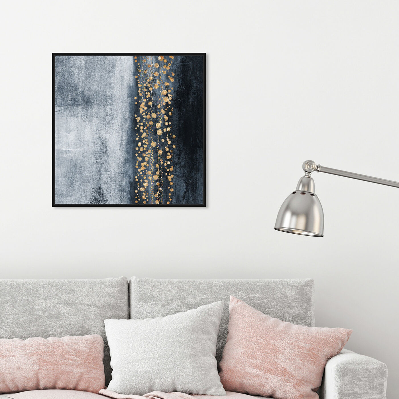 Hanging view of Down The River featuring abstract and paint art.