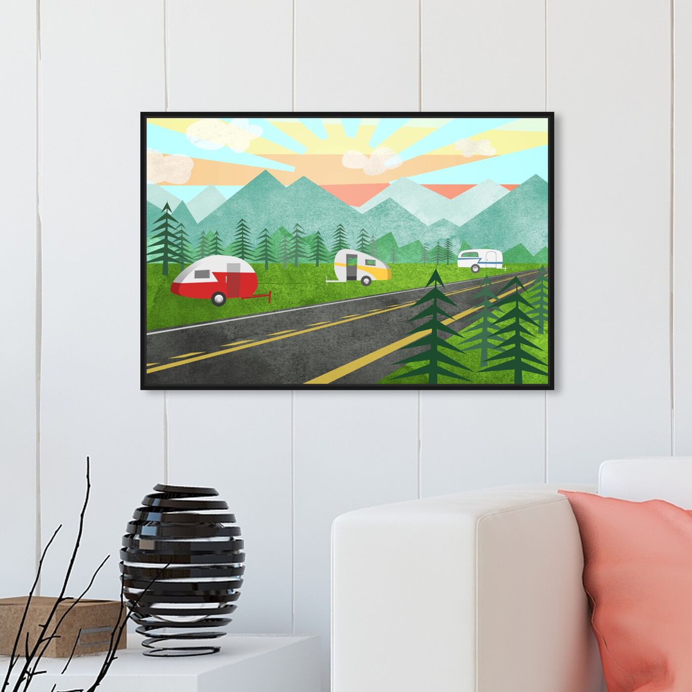 Hanging view of Campers In the Wild featuring entertainment and hobbies and camping art.