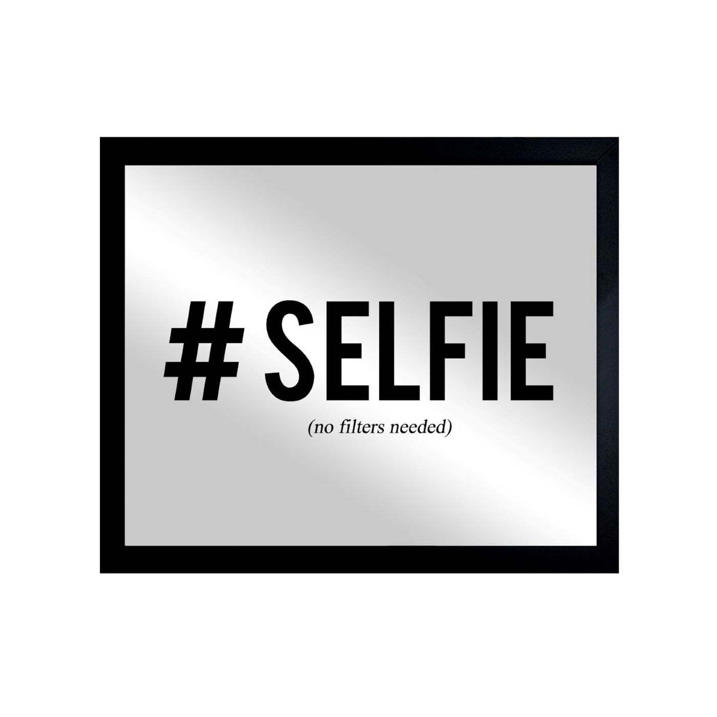 Front view of Hashtag Selfie Noir featuring typography and quotes and quotes and sayings art.