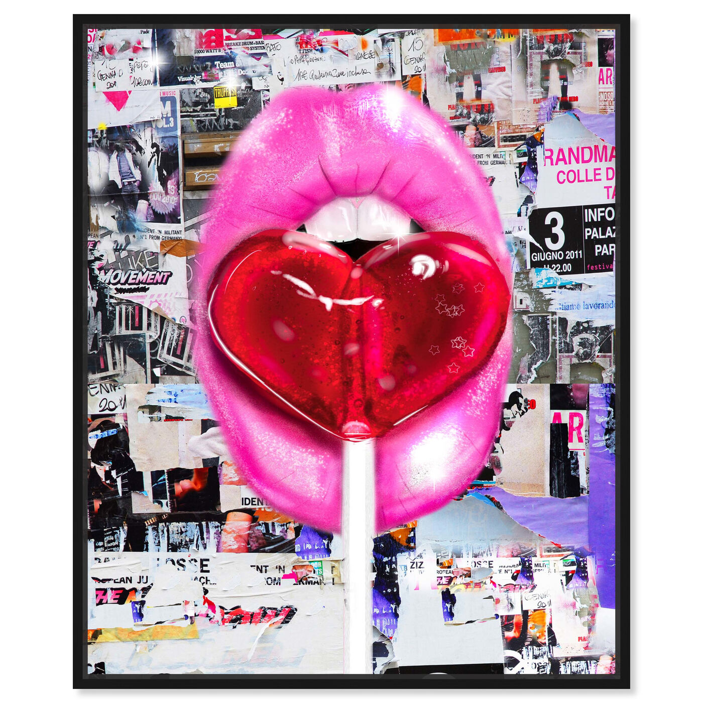 Front view of Savage Candy Pop featuring fashion and glam and lips art.