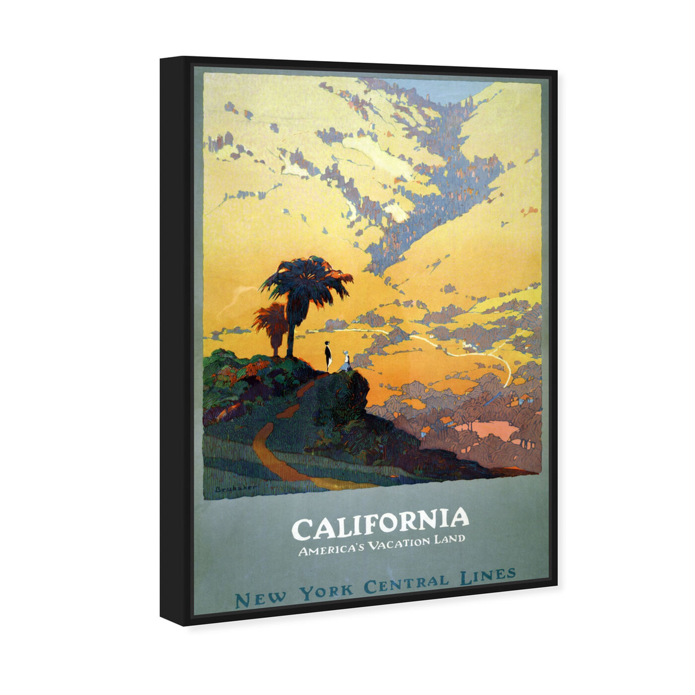 Angled view of California Vacation Land featuring world and countries and north american cultures art.